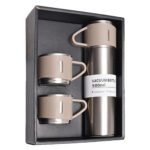 ⁦Ensemble Thermos avec 3 tasses thermique 500ml en acier inoxydable⁩ - الصورة ⁦4⁩