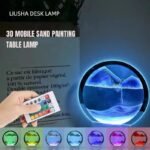 ⁦Sablier Lampe led 3D tactile USB en verre avec télécommande⁩ - الصورة ⁦2⁩
