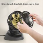 ⁦Ventilateur de voiture puissant et silencieux double rotation à 360 -12V⁩ - الصورة ⁦3⁩