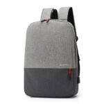 Sac à dos Bicolore Style Coréen Unisexe 127772-2 Gris - محفظة ظهر للكبار رمادي