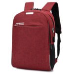 ⁦Sac à dos Bicolore Style Coréen Unisexe 127772-3 Rouge - محفظة ظهر للكبار أحمر⁩ - الصورة ⁦2⁩