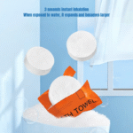 ⁦Serviettes de bain compressées épaisses en coton non tissé Pour voyages ou déplacement⁩ - الصورة ⁦4⁩