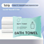 ⁦Serviettes de bain compressées épaisses en coton non tissé Pour voyages ou déplacement⁩ - الصورة ⁦3⁩