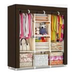 ⁦Armoire De Rangement et Penderie 7 Étages Porte Cintres Et Rideau Anti-Poussière⁩ - الصورة ⁦6⁩