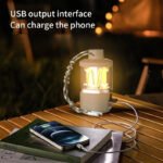 ⁦Lanterne Led Portable d'extérieur avec chargement de Type C, Power Bank,  lampe de tente, fonction batterie externe⁩ - الصورة ⁦2⁩