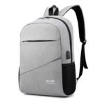 ⁦Sac à dos homme avec sac bandoulière et trousse 3en1 gris 2755-8 - محفظة ظهر رجالية 3 قطع رمادي⁩ - الصورة ⁦2⁩