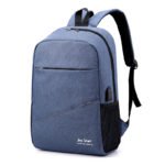 ⁦Sac à dos homme avec sac bandoulière et trousse 3en1 bleu 2755-8 - محفظة ظهر رجالية 3 قطع أزرق⁩ - الصورة ⁦2⁩