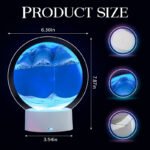 ⁦Sablier Lampe led 3D tactile USB en verre avec télécommande⁩ - الصورة ⁦4⁩