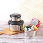 ⁦Conteneurs Alimentaires Empilables en Acier Inoxydable Écologiques 3pcs – حاويات طعام من الستانلس ستيل قابلة للتكديس⁩ - الصورة ⁦7⁩