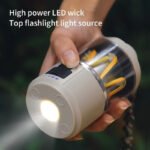 ⁦Lanterne Led Portable d'extérieur avec chargement de Type C, Power Bank,  lampe de tente, fonction batterie externe⁩ - الصورة ⁦3⁩