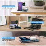 ⁦Station de charge sans fil 3 en 1 pour smartphones et appareils électroniques - شاحن لاسلكي للهاتف و الأجهزة الإلكترونية⁩ - الصورة ⁦5⁩