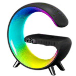 ⁦Réveil intelligente type G Bluetooth chargement sans fil haut-parleur RGB lumineuses - Noir⁩ - الصورة ⁦5⁩