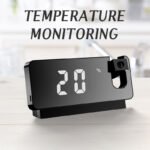 ⁦Réveil numérique intelligent avec projecteur 180° TempéRature USB , Snooze⁩ - الصورة ⁦4⁩