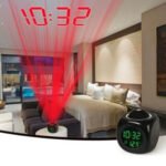 ⁦Horloge numérique de Projection LCD à LED, alarme vocale, fonction Snooze, thermomètre⁩ - الصورة ⁦4⁩