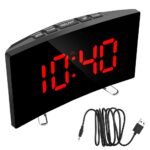 ⁦Horloge et réveil thermomètre de table electronique lumineux DT-6507⁩ - الصورة ⁦4⁩