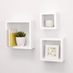 ⁦3 Étagères Murale en Bois de Décoration  Forme Carrée⁩ - الصورة ⁦4⁩