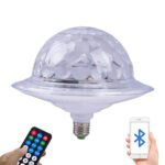 ⁦Boule Magique en Cristal UFO Musique Bluetooth LED RGB E27⁩ - الصورة ⁦5⁩