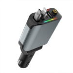 ⁦Chargeur Voiture 4en1 Rétractable 120W avec toit Starlight pour téléphones iOS et Android- شاحن سيارة متعدد المنافذ⁩ - الصورة ⁦5⁩