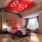 ⁦Horloge numérique de Projection LCD à LED, alarme vocale, fonction Snooze, thermomètre⁩ - الصورة ⁦5⁩