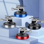 ⁦Désodorisant solaire en forme d'hélicoptère pour voiture⁩ - الصورة ⁦7⁩