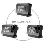 ⁦Réveil numérique intelligent avec projecteur 180° TempéRature USB , Snooze⁩ - الصورة ⁦5⁩