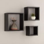 ⁦3 Étagères Murale en Bois de Décoration  Forme Carrée⁩ - الصورة ⁦2⁩