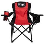 ⁦RTIC Chaise de camping pliante avec porte-boissons et sacs isoterme⁩ - الصورة ⁦3⁩