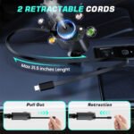 ⁦Chargeur voiture rétractable 5 en 1 avec aromathérapie et lumière des étoiles - شاحن سريع للسيارة مع معطر⁩ - الصورة ⁦4⁩