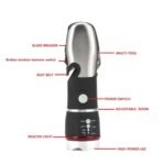 ⁦Lampe de Poche Multifonction 13-en-1 avec Coupe-Ceinture de Sécurité – مصباح يدوي متعدد الوظائف 13 في 1 مع قاطع حزام الأمان⁩ - الصورة ⁦8⁩