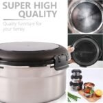 ⁦Conteneurs Alimentaires Empilables en Acier Inoxydable Écologiques 3pcs – حاويات طعام من الستانلس ستيل قابلة للتكديس⁩ - الصورة ⁦4⁩