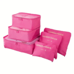 ⁦Ensemble de 6 Pcs Sacs de rangement Cube de voyage laundry Pouch⁩ - الصورة ⁦5⁩