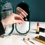 ⁦Présentoir Boîte de rangement de bijoux pliable, organisateur de boucles d'oreilles,⁩ - الصورة ⁦2⁩