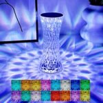 ⁦lampe de table en cristal sans fil Tactile Rgb pour chambre⁩ - الصورة ⁦3⁩