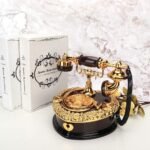 ⁦Boîte à musique créative en forme de cœur téléphone vintage décoration pour maison⁩ - الصورة ⁦3⁩