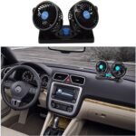 ⁦Double Ventilateur électrique pour voiture 2 vitesses rotatif à 360 degrés⁩ - الصورة ⁦5⁩