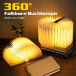 ⁦Livre lumineux LED pliable en bois 5 Modes d'éclairage rechargeable⁩ - الصورة ⁦5⁩
