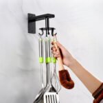 ⁦Pack 2 Support de rangement rotatif 360 a 8 crochets en acier inoxydable⁩ - الصورة ⁦3⁩