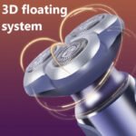 ⁦Kemei rasoir électrique complet du corps pour hommes , étanche, affichage numérique LCD, système flottant 3D,  KM-1941s⁩ - الصورة ⁦2⁩