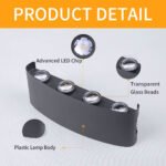 ⁦Applique Murale étanche LED 8W Lumière Blanc Chaud 6500K - مصباح جداري⁩ - الصورة ⁦2⁩