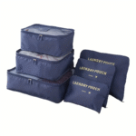 ⁦Ensemble de 6 Pcs Sacs de rangement Cube de voyage laundry Pouch⁩ - الصورة ⁦8⁩