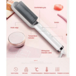 ⁦Brosse à cheveux chauffante en céramique 6 niveaux de chaleur  360° – Lisseur HQT-909B⁩ - الصورة ⁦6⁩