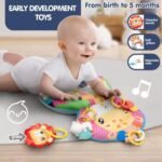 ⁦Coussin de Jeu Bébé - Jouet d'Éveil Sensoriel Montessori avec Animaux Sonores – وسادة البطن للرضع⁩ - الصورة ⁦6⁩