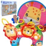 ⁦Coussin de Jeu Bébé - Jouet d'Éveil Sensoriel Montessori avec Animaux Sonores – وسادة البطن للرضع⁩ - الصورة ⁦3⁩