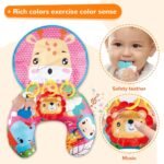 ⁦Coussin de Jeu Bébé - Jouet d'Éveil Sensoriel Montessori avec Animaux Sonores – وسادة البطن للرضع⁩ - الصورة ⁦2⁩