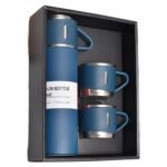 ⁦Ensemble Thermos avec 3 tasses thermique 500ml en acier inoxydable⁩ - الصورة ⁦3⁩