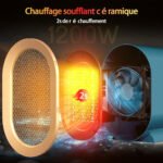 ⁦Chauffage soufflant rapide 1200 W idéal pour la maison ou le bureau - سخان كهربائي محمول⁩ - الصورة ⁦7⁩