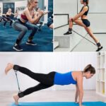 ⁦Bandes de résistance pour les jambes avec sangle de cheville 5Pcs - طقم أشرطة تدريب قابلة للتمدد⁩ - الصورة ⁦4⁩