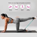 ⁦Bandes de résistance pour les jambes avec sangle de cheville 5Pcs - طقم أشرطة تدريب قابلة للتمدد⁩ - الصورة ⁦3⁩