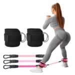 ⁦Bandes de résistance pour les jambes avec sangle de cheville 5Pcs - طقم أشرطة تدريب قابلة للتمدد⁩ - الصورة ⁦2⁩