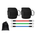⁦Bandes de résistance pour les jambes avec sangle de cheville 5Pcs - طقم أشرطة تدريب قابلة للتمدد⁩ - الصورة ⁦7⁩